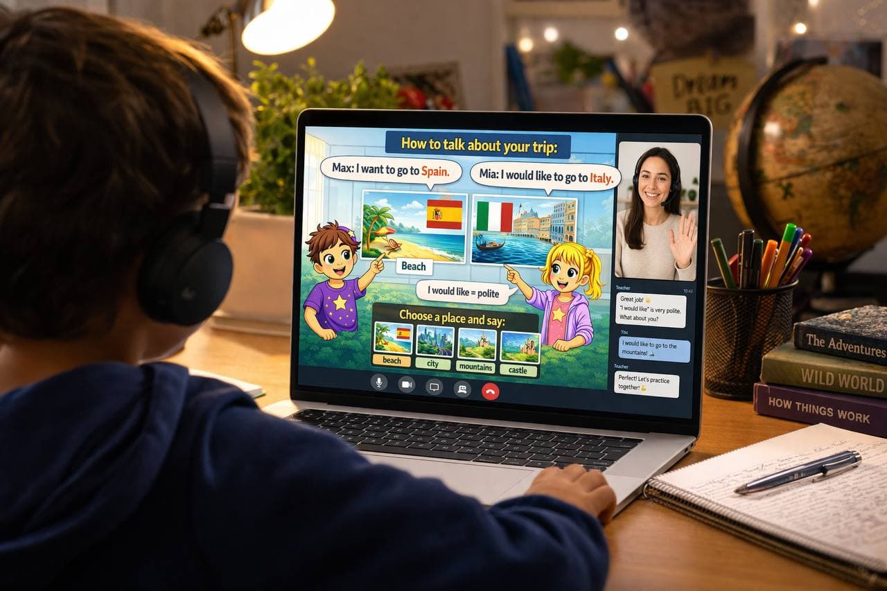 Иллюстрация: как проходят занятия в English Dome